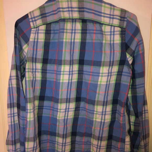 Abercrombie and Fitch blue plaid button up shirt - Picture 5 of 5